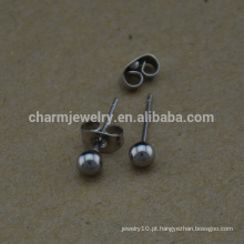 BXG023 ​​Aço Inoxidável bola redonda Posts Pin brinco stud Nickel Free brinco conclusões para Jóias-Making